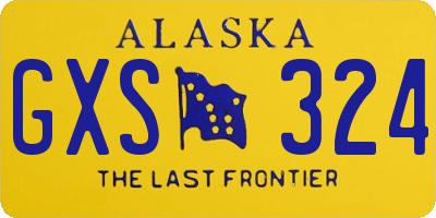 AK license plate GXS324