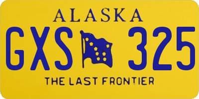 AK license plate GXS325