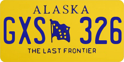 AK license plate GXS326