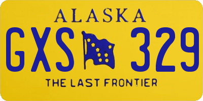AK license plate GXS329