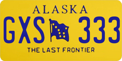 AK license plate GXS333