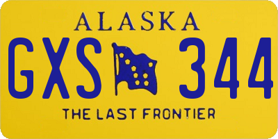 AK license plate GXS344