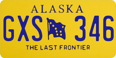 AK license plate GXS346