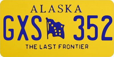 AK license plate GXS352