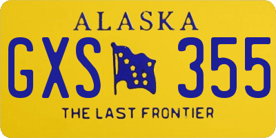 AK license plate GXS355
