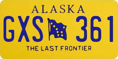 AK license plate GXS361