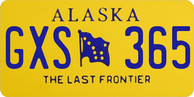 AK license plate GXS365