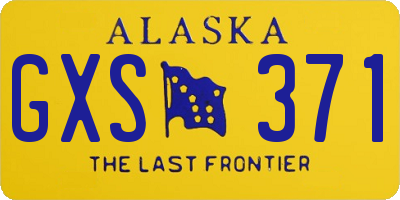 AK license plate GXS371