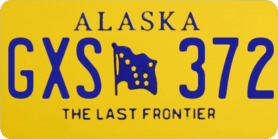 AK license plate GXS372