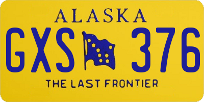 AK license plate GXS376