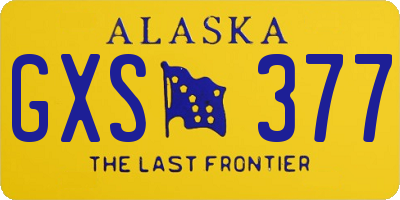 AK license plate GXS377