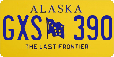 AK license plate GXS390
