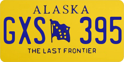 AK license plate GXS395