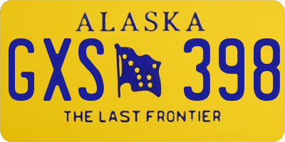 AK license plate GXS398