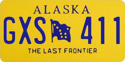 AK license plate GXS411