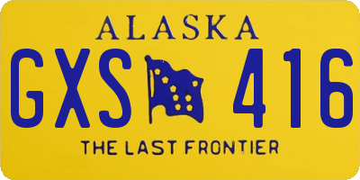 AK license plate GXS416