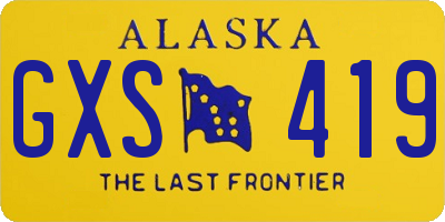 AK license plate GXS419
