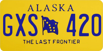AK license plate GXS420