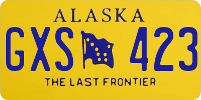 AK license plate GXS423