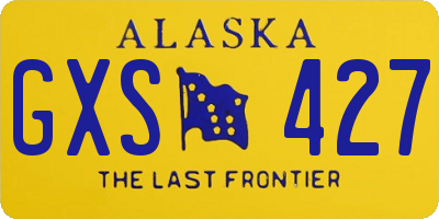 AK license plate GXS427