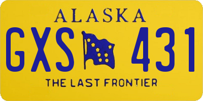 AK license plate GXS431