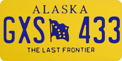 AK license plate GXS433