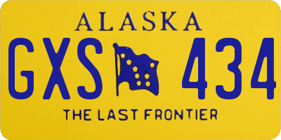 AK license plate GXS434