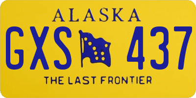 AK license plate GXS437