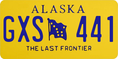 AK license plate GXS441