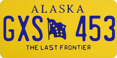 AK license plate GXS453