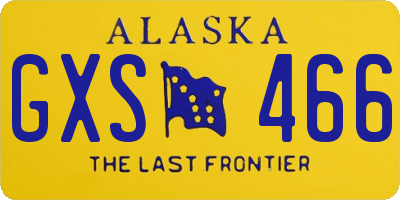 AK license plate GXS466