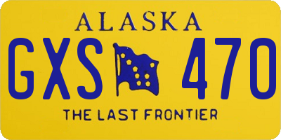 AK license plate GXS470