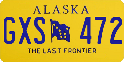 AK license plate GXS472