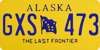 AK license plate GXS473