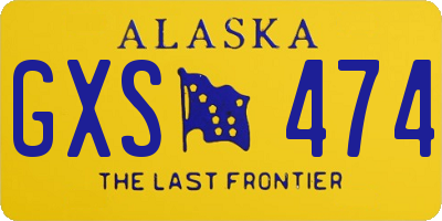 AK license plate GXS474