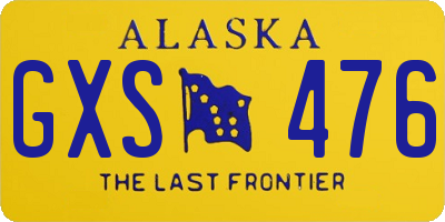 AK license plate GXS476
