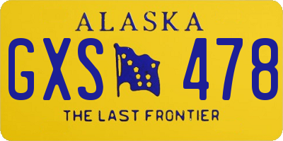 AK license plate GXS478