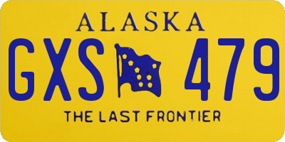 AK license plate GXS479