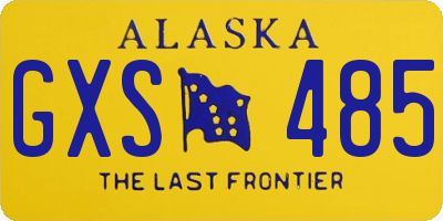 AK license plate GXS485