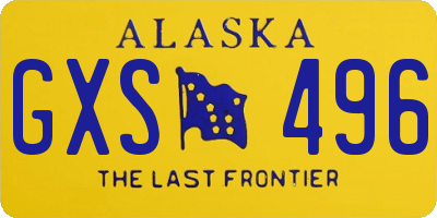 AK license plate GXS496