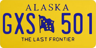 AK license plate GXS501