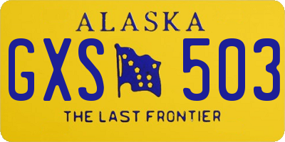 AK license plate GXS503