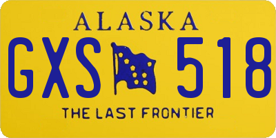 AK license plate GXS518