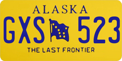 AK license plate GXS523