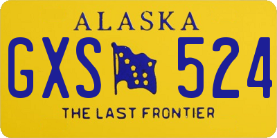 AK license plate GXS524