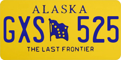 AK license plate GXS525