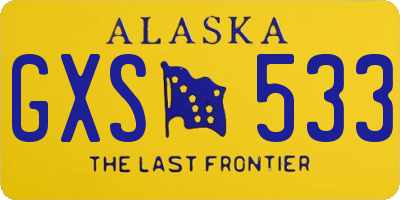AK license plate GXS533