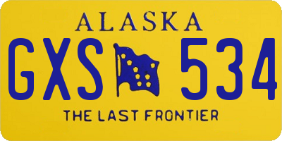 AK license plate GXS534