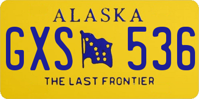 AK license plate GXS536