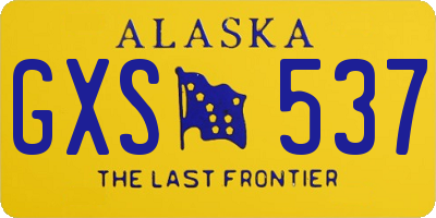 AK license plate GXS537